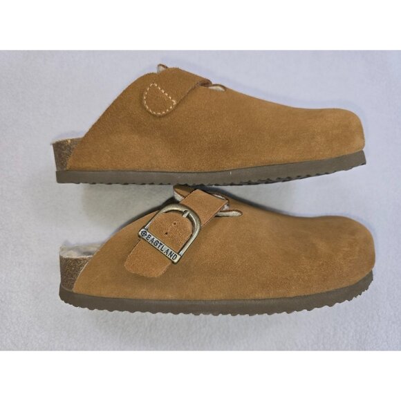Eastland Womens Gina-Lined Clogs Size 6M Tan Suede Slip-On - Picture 6 of 7